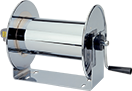 Manual rewind stainless steel hose reels